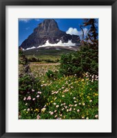 Framed Clements Mountain, Glacier National Park, Montana