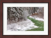 Framed Coal Creek In The Winter, Montana