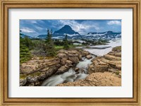 Framed Snowmelt Stream In Glacier National Park, Montana