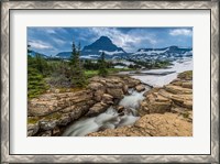 Framed Snowmelt Stream In Glacier National Park, Montana