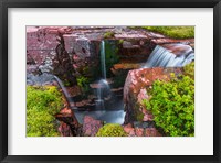 Framed Triple Falls, Glacier National Park, Montana