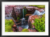 Framed Triple Falls, Glacier National Park, Montana