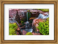 Framed Triple Falls, Glacier National Park, Montana