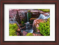 Framed Triple Falls, Glacier National Park, Montana