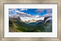 Framed Panorama Of Logan Pass, Glacier National Park, Montana