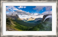 Framed Panorama Of Logan Pass, Glacier National Park, Montana
