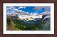 Framed Panorama Of Logan Pass, Glacier National Park, Montana