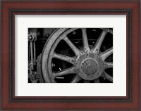 Framed Rusted Train Wheel, Nevada (BW)