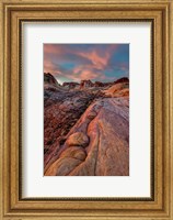 Framed White Dome Trail At Sunset, Valley Of Fire State Park, Nevada