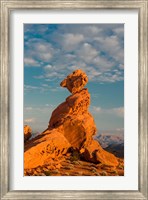 Framed Sunset On Balancing Rock, Nevada