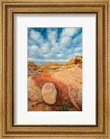 Framed Early Morning Clouds And Colorful Rock Formations, Nevada