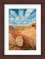Framed Early Morning Clouds And Colorful Rock Formations, Nevada