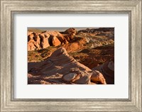 Framed Fire Wave At Sunset, Valley Of Fire State Park, Nevada