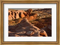 Framed Fire Wave At Sunset, Valley Of Fire State Park, Nevada