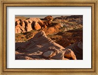 Framed Fire Wave At Sunset, Valley Of Fire State Park, Nevada