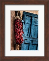 Framed Hanging Chili Peppers, New Mexico