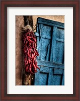 Framed Hanging Chili Peppers, New Mexico