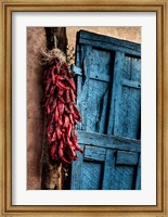 Framed Hanging Chili Peppers, New Mexico