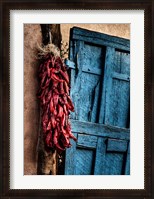 Framed Hanging Chili Peppers, New Mexico