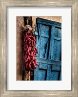 Framed Hanging Chili Peppers, New Mexico