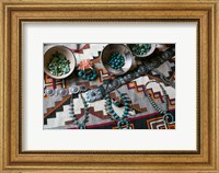 Framed Display Of Turquoise Accessories, Santa Fe, New Mexico