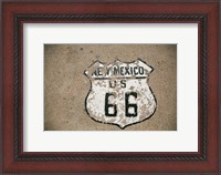 Framed New Mexico State Route 66 Sign