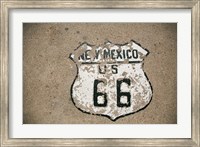 Framed New Mexico State Route 66 Sign