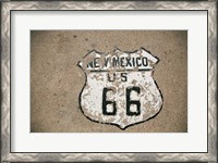 Framed New Mexico State Route 66 Sign