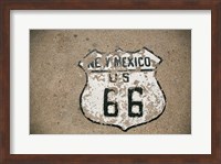 Framed New Mexico State Route 66 Sign