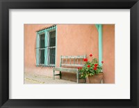 Framed Exterior Of An Adobe Building, Taos, New Mexico
