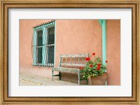 Framed Exterior Of An Adobe Building, Taos, New Mexico