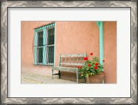 Framed Exterior Of An Adobe Building, Taos, New Mexico