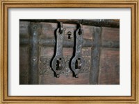 Framed Antique Wooden Chest, Taos, New Mexico