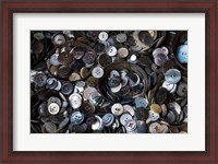 Framed Pile Of Old Buttons