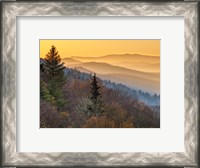 Framed Sunrise From The Oconaluftee Valley Overlook, North Carolina