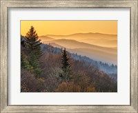 Framed Sunrise From The Oconaluftee Valley Overlook, North Carolina