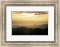 Framed Sunset Mountains Along Blue Ridge Parkway, North Carolina