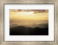 Framed Sunset Mountains Along Blue Ridge Parkway, North Carolina