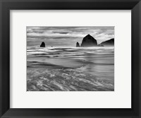 Framed Cannon Beach, Oregon (BW)