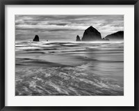 Framed Cannon Beach, Oregon (BW)