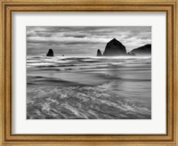 Framed Cannon Beach, Oregon (BW)