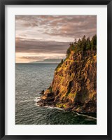 Framed Cape Meares State Park At Sunset, Oregon