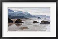 Framed Rocky Cannon Beach Panorama, Oregon