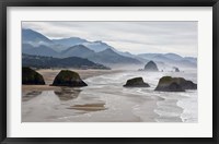 Framed Rocky Cannon Beach Panorama, Oregon