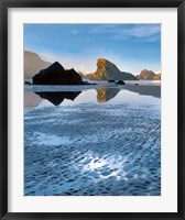 Framed Morning Light On Rocks At Meyers Beach, Oregon