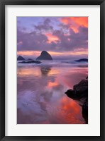 Framed Oceanside Sunset, Oregon