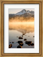 Framed Misty Sparks Lake With Mt Bachelor, Oregon