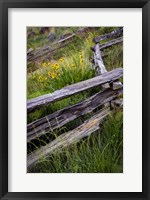 Framed Split Rail Fence In Smith Rock State Park, Oregon