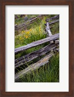 Framed Split Rail Fence In Smith Rock State Park, Oregon