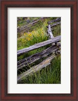 Framed Split Rail Fence In Smith Rock State Park, Oregon